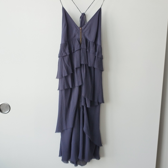 Wilfred Dresses & Skirts - Aritzia Wilfred Navy Ruffle Silk Dress - No Size
